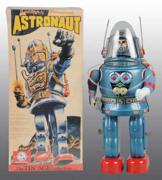 Appraisal: Contemporary Tin Litho Astronaut Battery-Op Toy Description Japanese Working Number