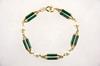 Appraisal: BRACELET - K yellow gold and green enamel set with