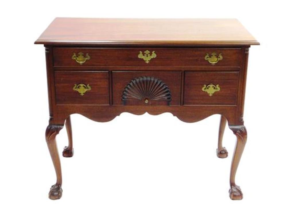 Appraisal: Early th C bench made mahogany lowboy one long drawer