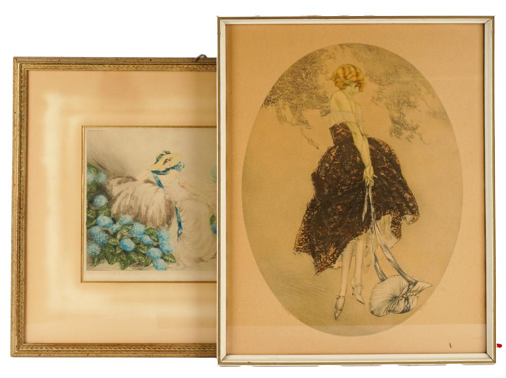 Appraisal: LOUIS ICART - the first Blue Bonnet color lithograph on