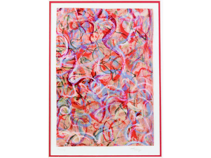 Appraisal: MARK TOBEY AMERICAN - Abstract composition color lithograph numbered and