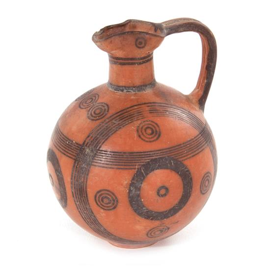 Appraisal: Ancient Cypriot bichrome ware oinochoe jug Cypro-Geometric period - BC