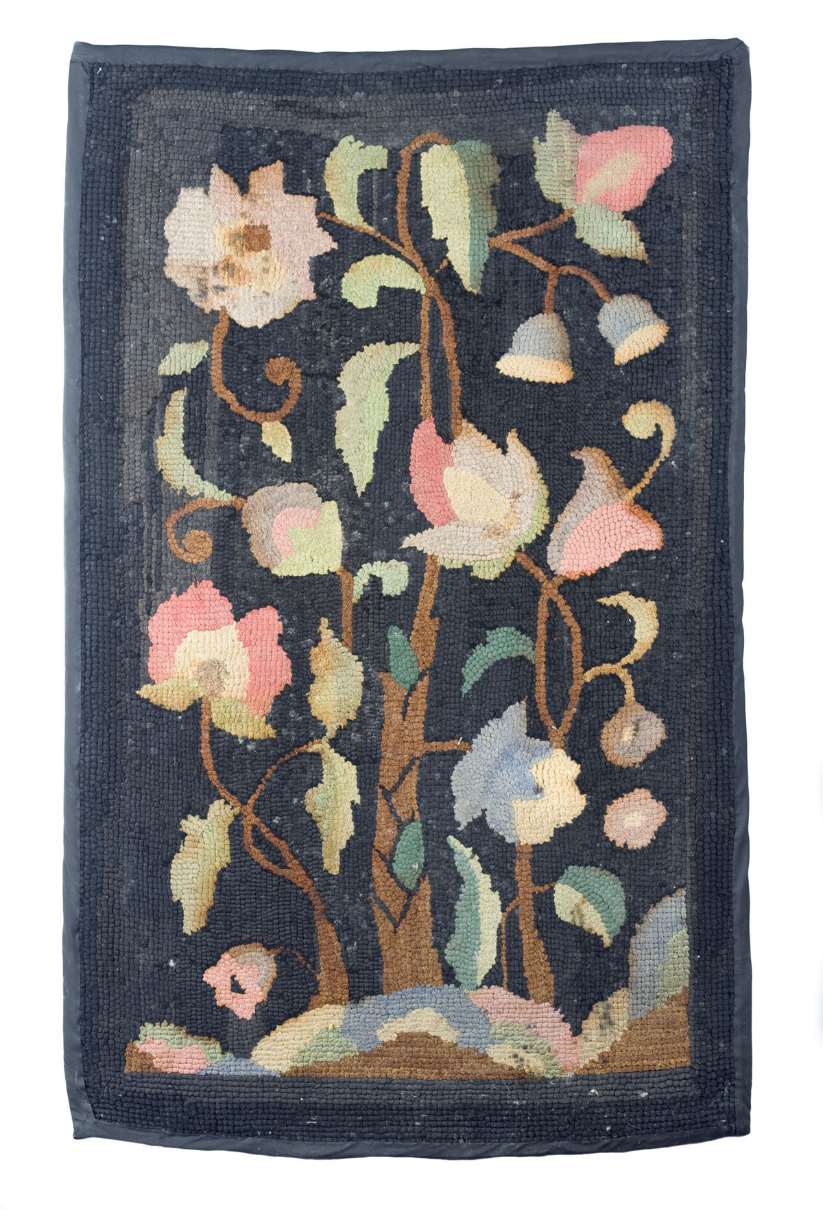 Appraisal: AMERICAN HOOKED RUG DEPICTING A FLOWERING TREE x inches