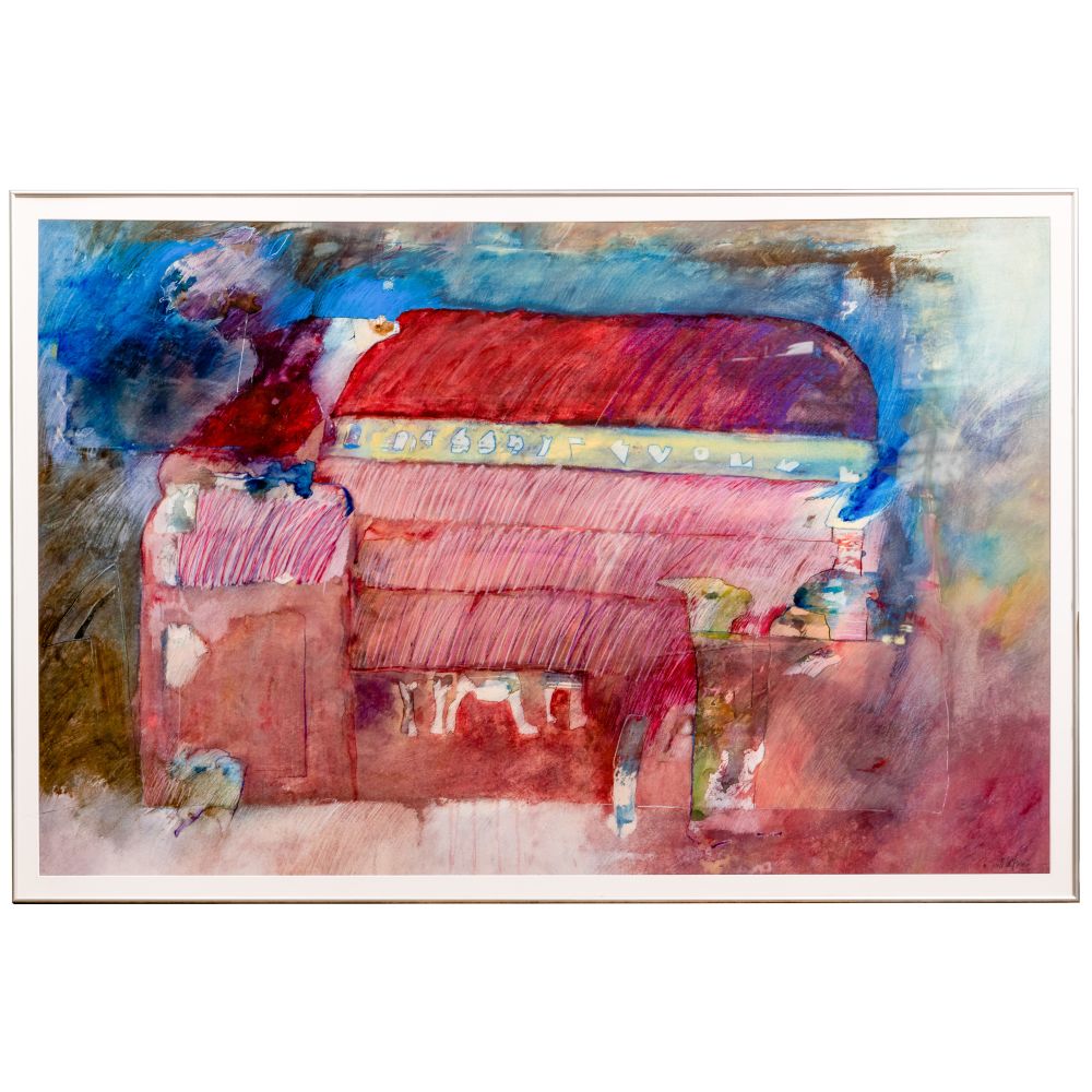 Appraisal: W SCOTT WILSON AMERICAN TH CENTURY NOAH S ARK WATERCOLOR