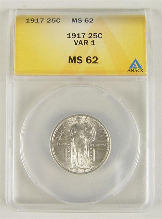 Appraisal: Standing Liberty Quarter - Type I ANACS certified and graded