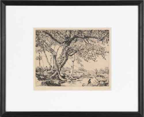 Appraisal: Walter Ronald Locke American b two engravings titled Yellow Birch