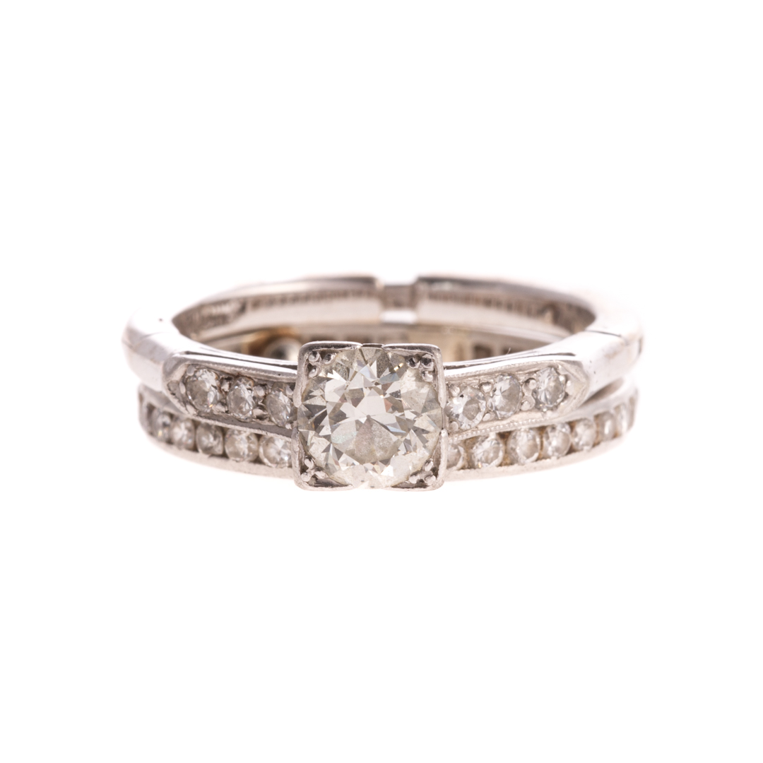 Appraisal: A Lady's Diamond Engagement Wedding Ring K white gold diamond