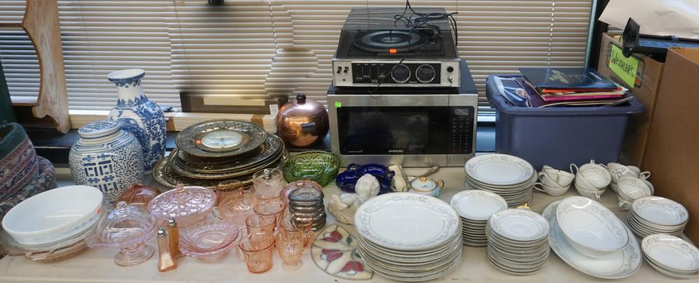 Appraisal: COLLECTION OF ASSORTED PORCELAIN TABLE ARTICLES MICROWAVE TURNTABLE AND OTHER