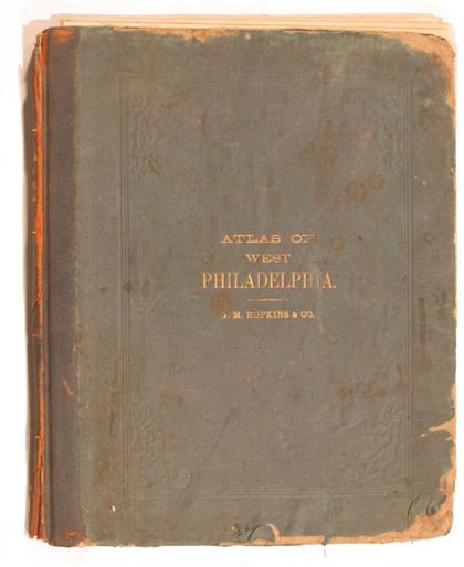 Appraisal: vol Philadelphia Property Atlas Hopkins G M Atlas of West