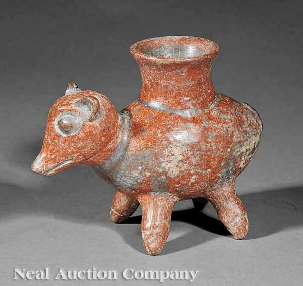 Appraisal: A Colima Polished Earthenware Animal Form Vessel c B C