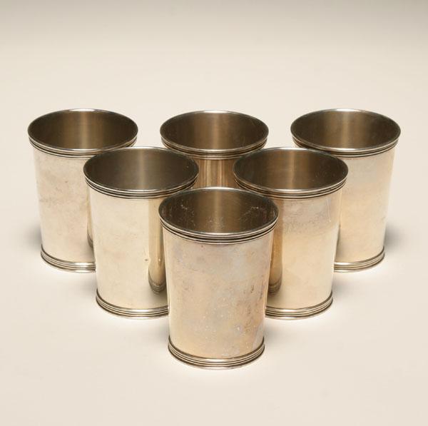 Appraisal: International sterling silver mint julep cups Total weight oz H