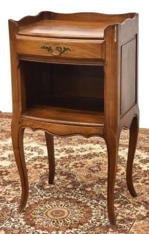 Appraisal: French Louis XV style walnut bedside cabinet th c having