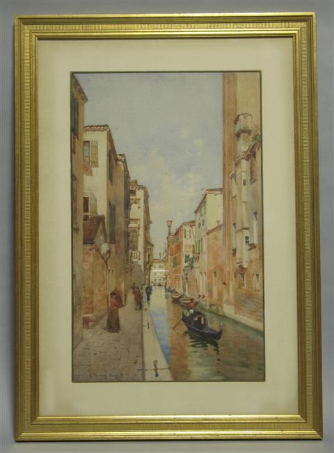 Appraisal: C P S TH CENTURY VENICE CANAL Watercolor on paper