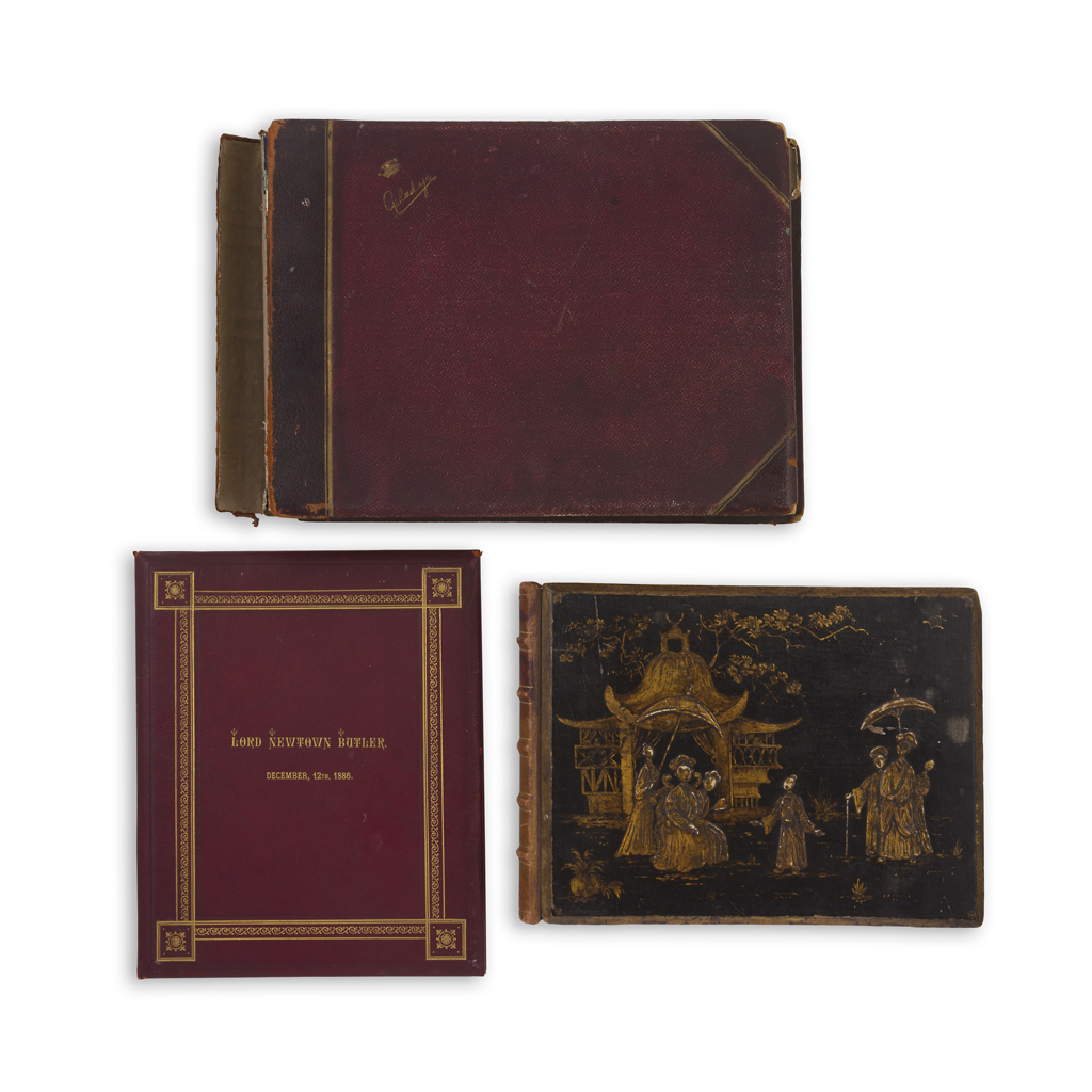 Appraisal: TWO COUNTRY HOUSE VISITOR'S BOOKS TH TH CENTURY associated with