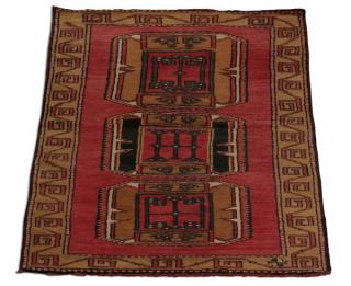 Appraisal: Hand knotted Turkish Oushak wool rug x Hand knotted Turkish