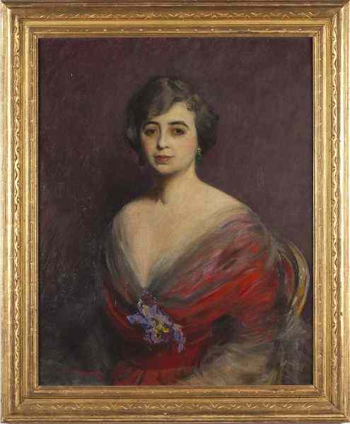 Appraisal: Portrait of Beatrice ''Betsy'' Schoellkopf Schwilloil on canvas signed and