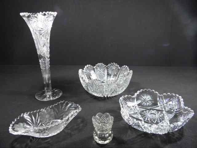 Appraisal: Lot of assorted cut glass and crystal Includes five total