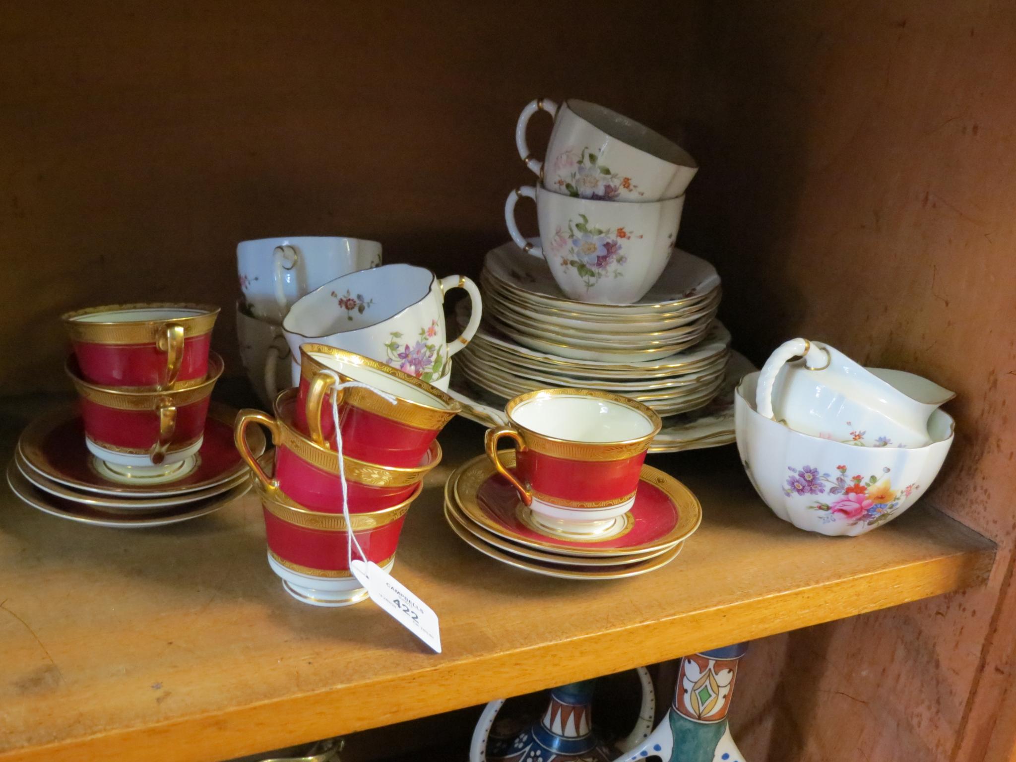 Appraisal: A set of six Royal Worcester coffee cups and saucers