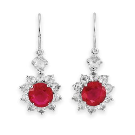 Appraisal: Pair of Ruby and Diamond Earrings Estimate -