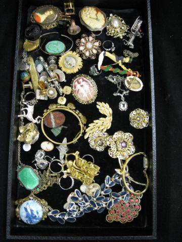 Appraisal: Estate Lot of Jewelry silver costume cameos gold-filled more