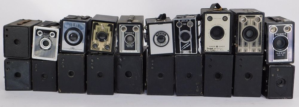 Appraisal: Lot of box cameras Lot of box cameras Includes Brownie