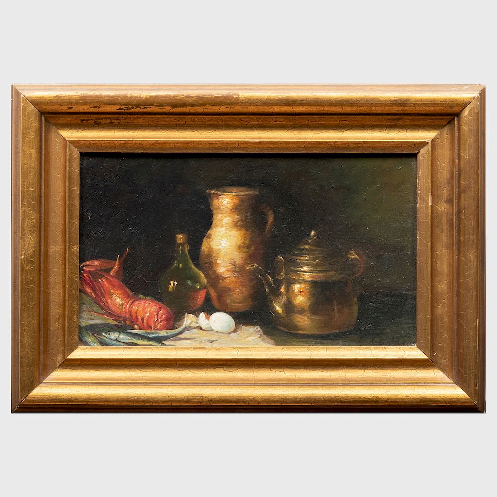 Appraisal: Attributed to Emil Carlsen - Still Life with Copper Pots