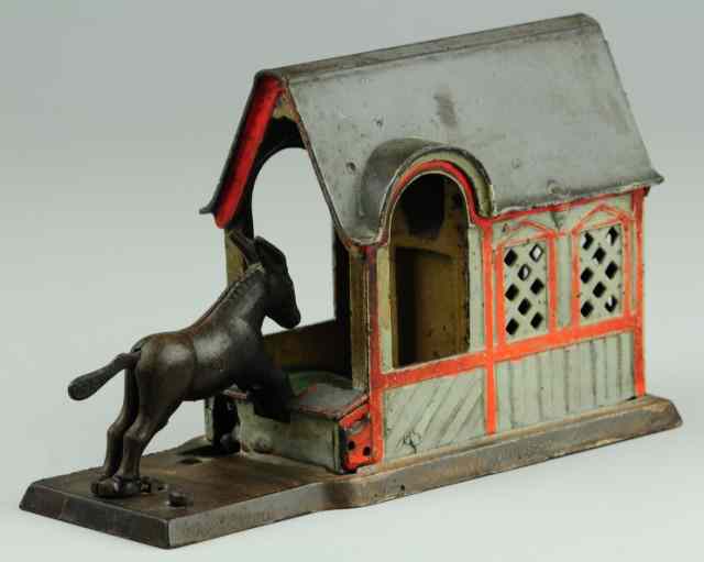 Appraisal: MULE ENTERING BARN MECHANICAL BANK Grey color J E Stevens