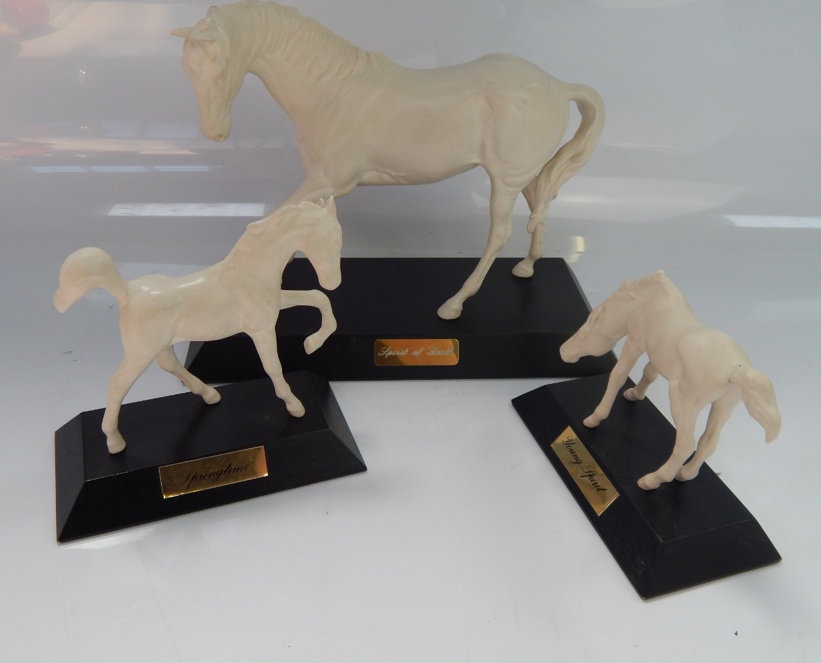 Appraisal: Beswick horse and foal figures comprising Spirit of Youth Springtime