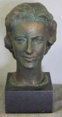 Appraisal: Busts Plaster Signed Bronze From a Mamaroneck NY location Dimensions