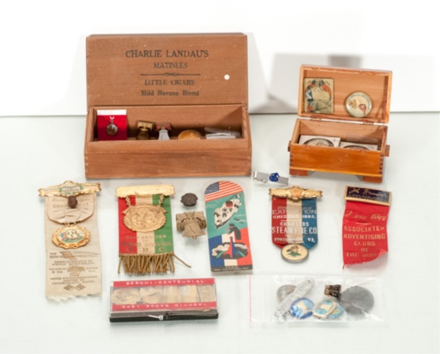 Appraisal: To include Pan-American Exposition button Louisiana Purchase Exposition ribbons and