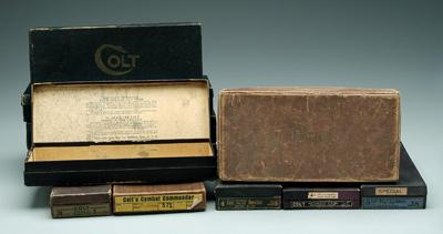 Appraisal: Eleven old Colt revolver boxes pasteboard most with identifying labels