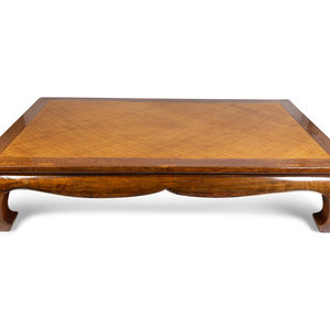 Appraisal: A Chinese Elmwood Low Table th Century Height x length