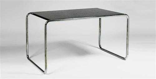 Appraisal: BREUER MARCEL - TABLE DESK designed for Thonet Ebonized wood