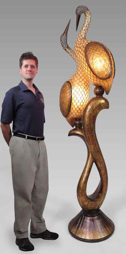 Appraisal: CONTEMPORARY FT STORK FIGURAL FLOOR LAMP Resin construction '' h