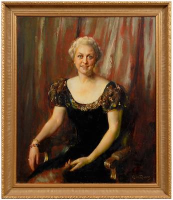 Appraisal: Lazar Raditz painting Russian American - portrait of an elegantly