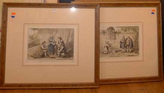 Appraisal: PINELLI BARTOLOMEO SET OF FIVE ENGRAVINGS FROM 'NUOVA RACCOLTA DI