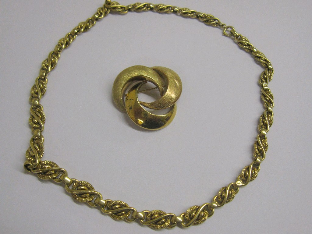 Appraisal: Lot comprising ct gold fancy link neckchain and a 's