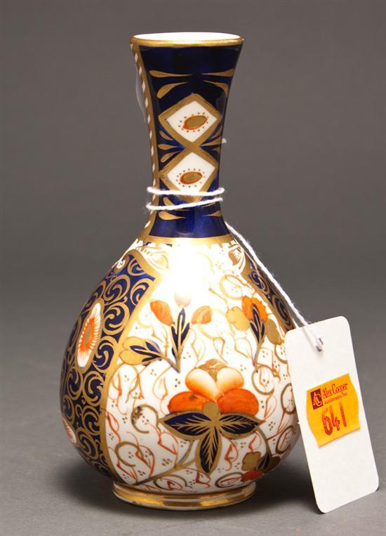 Appraisal: English china bottle-form vase in the Imari taste fourth quarter