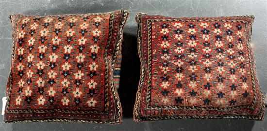 Appraisal: Pair of semi-antique Kurdish pillows Persia circa x Estimate -