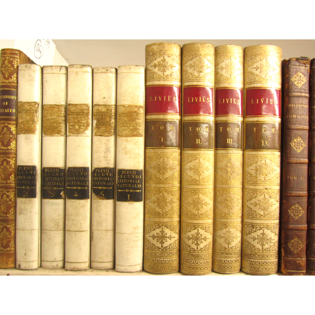 Appraisal: Leather bindings c volumes mostly leather a few vellum including