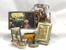 Appraisal: A mixed lot comprising three picture frames one silver a