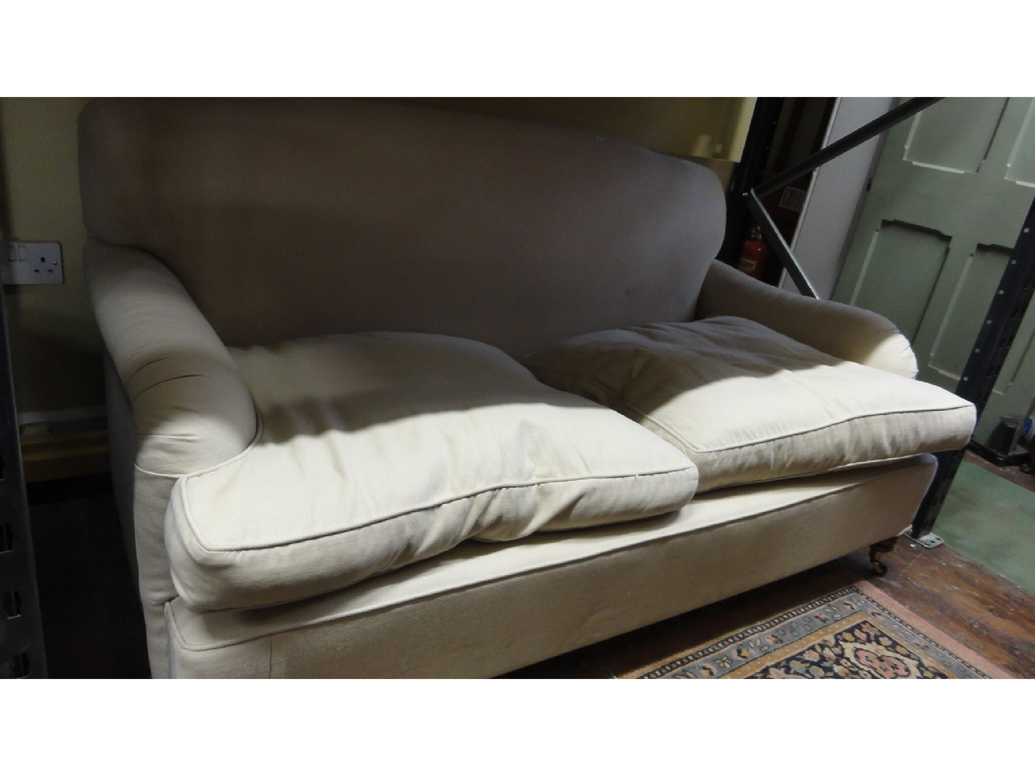 Appraisal: A good quality contemporary two three seat sofa in the