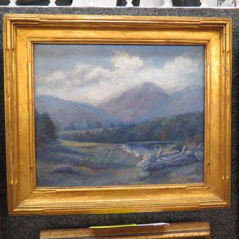 Appraisal: Fine Oil on Canvas Pennsylvania area landscape mountains water artist