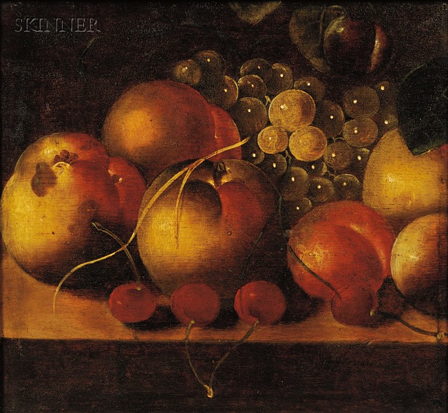 Appraisal: Dutch School th Century Style Still Life with Fruit Unsigned