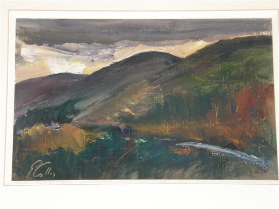 Appraisal: Peter Collis RHA b Powerscourt Mountain signed oil on canvas