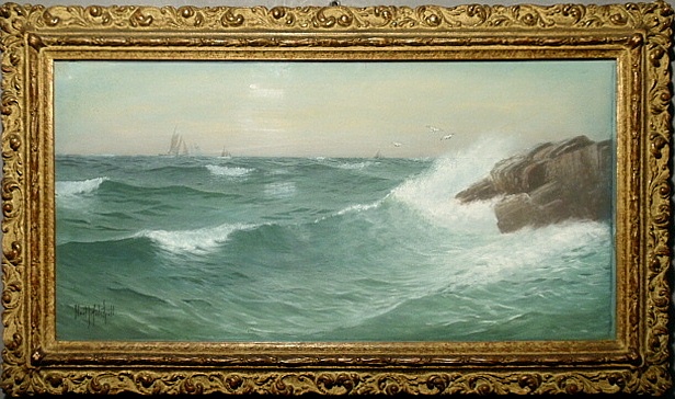 Appraisal: - Mitchill Neil Reed American - gouache seascape with crashing