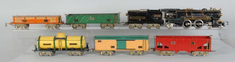 Appraisal: American Flyer No Piper Loco Tender Cars Description Standard gauge