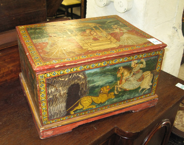 Appraisal: NORTH INDIAN VALUABLES BOX Rajasthan the lift top and sides