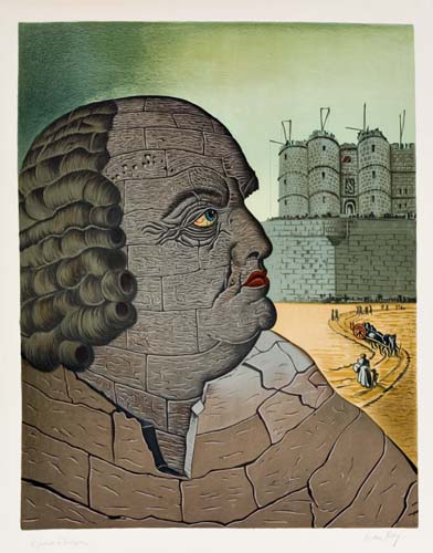 Appraisal: MAN RAY Marquis de Sade Color lithograph x mm x