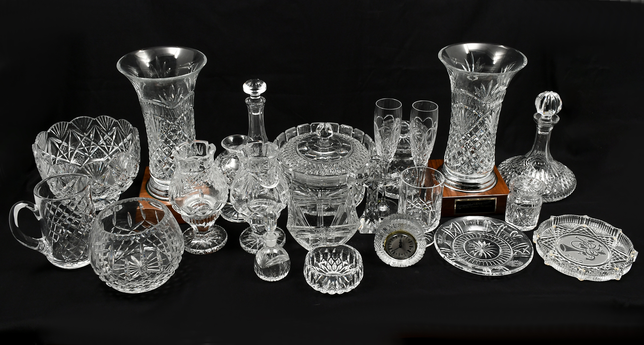 Appraisal: PC WATERFORD CRYSTAL COLLECITON Comprised of Candle Votives with monogrammed